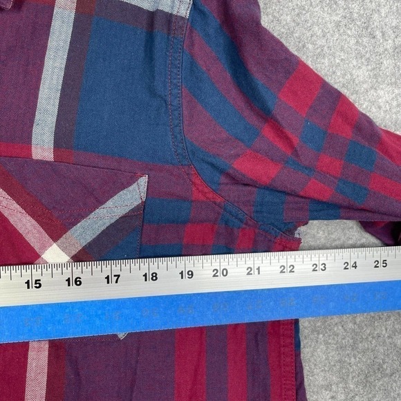 Eddie Bauer Women's Shirt Size XL Classic Fit Plaid Lightweight Button Up Casual - Picture 3 of 8